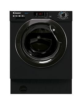 Candy Cbd 495D1Wbbe-80 Integrated Washer Dryer, 9Kg Wash, 5Kg Dry, 1400 Spin - Black - Washer Dryer Only