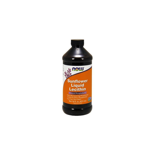 Sunflower Liquid Lecithin Now Foods 16 oz, Natural Phospholipids