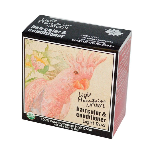 Light Mountain, Natural Hair Color & Conditioner, Light Red, 113g