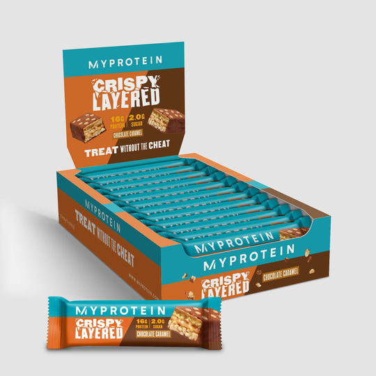 Crispy Layered Protein Bar - 12 x 58g - Chocolate Caramel