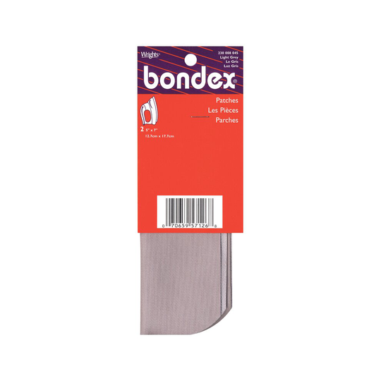Bondex Iron-On Patches 5"X7" 2/Pkg-Light Gray -230 008-45