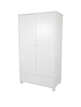 Great Little Trading Co. Lulworth 2 Door, 1 Drawer Kids Wardrobe - White