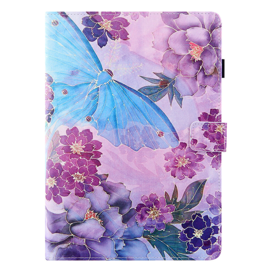 Case for iPad 6 9.7" Generation 2018 / iPad 5th Generation 2017 Cover Auto Sleep/Wake Rotating Multi-Angle Viewing Folio Stand - Peony