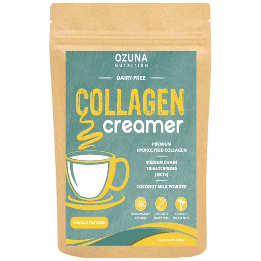 Collagen Coffee Creamer | Keto & Paleo | Premium Hydrolysed Collagen Peptides & Coconut MCT Powder | Dairy-Free | Vanilla Flavour