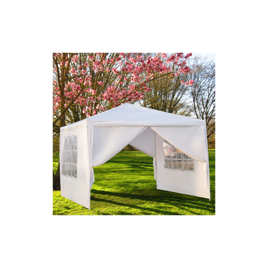 Gazebo Waterproof Garden Outdoor Marquee Wedding Party PE Tent 3x3m Four Sides