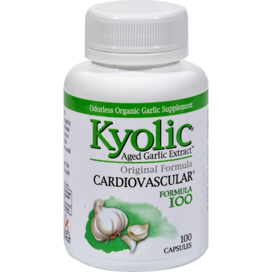 Kyolic Aged Garlic Extract Hi-Po Cardiovascular Original Formula 100 100 Caps