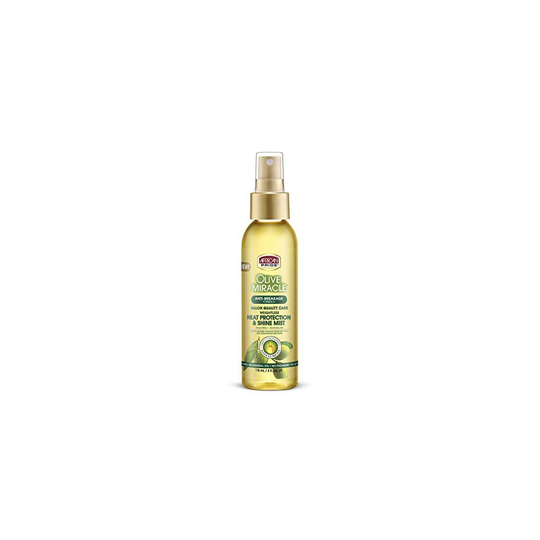 African Pride Olive Miracle Weightless Heat Protection & Hair Shine Mist, Fights Humidity & Shields Against Heat Damage, Enriched with Olive & T