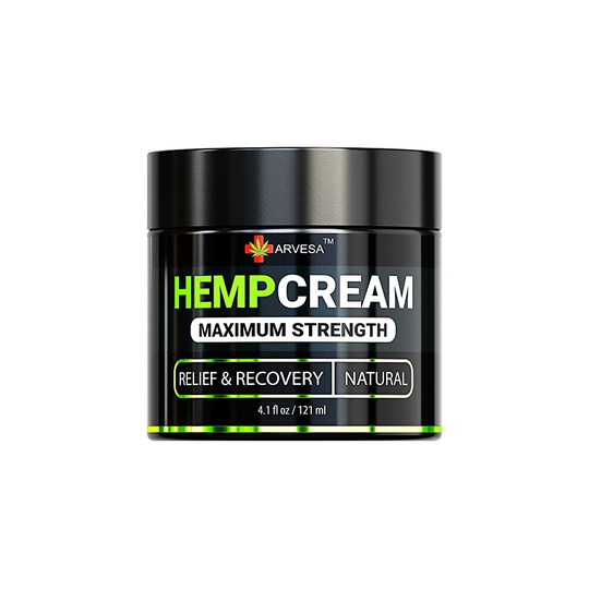 Hemp Cream - Maximum Strength - Infused with Hemp Oil - Turmeric - Arnica Oil - Naturally Soothe Discomfort in Joints, Back, Neck, Elbows - Natural