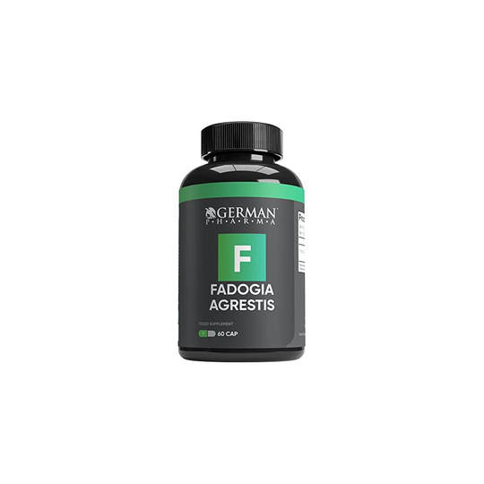 German Pharma Fadogia Agrestis Vegetable Capsules | 60 Capsules, 2 Per Day | 1 Month Supply | Contributes to Normal Testosterone Levels | Accelerates