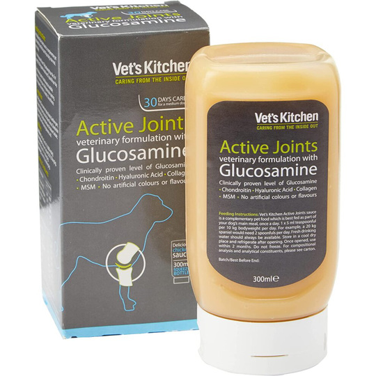 Vet's Kitchen - Healthy Joint Supplement - Gravy with Glucosamine - Advanced Nutrition for your Adult Dog - 300ml, clear