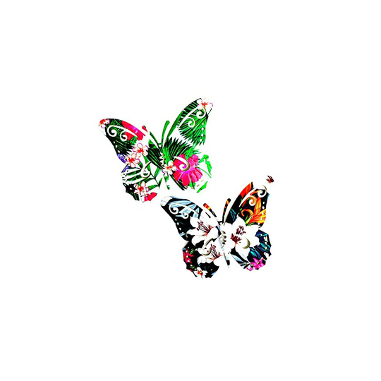 TYFG Large Garden Metal Butterfly Decorations Ornaments Wall Art Decor Outdoor,2 Pack Colorful Garden Wall Sculptures Indoor or Outdoor Home