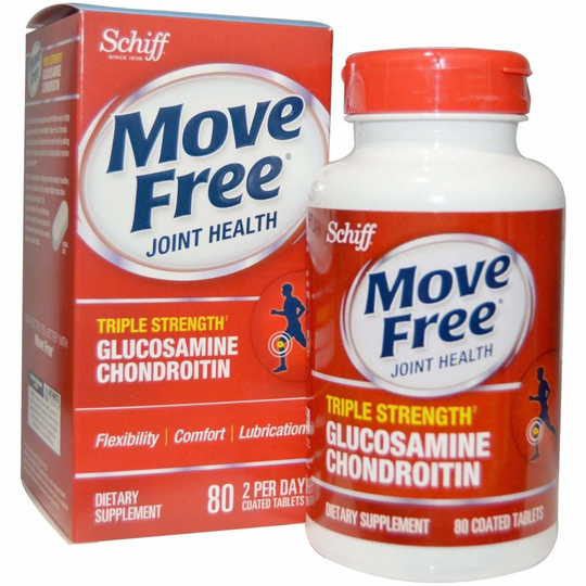 Schiff Move Free Advanced Triple Strength + Msm Vitamin D3 80 Coated Tablets