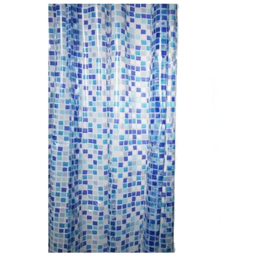 (One Size, Mosiac Blue) Blue Canyon Peva Shower Curtain