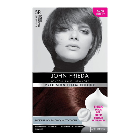John Frieda Precision Foam Colour Hair Dye, Number 5R, Medium Red Brown