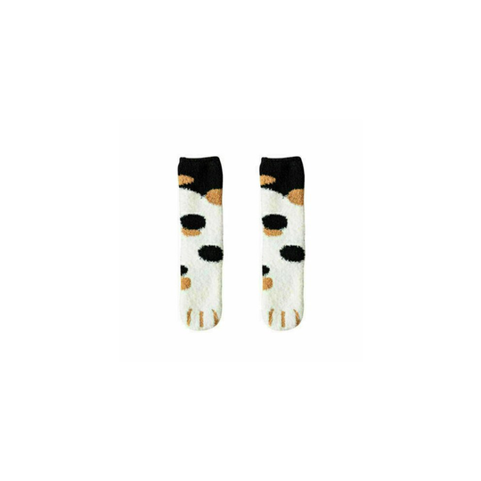 (BlackDot) Winter Warm Home Thick Cat Paw Sleeping Socks