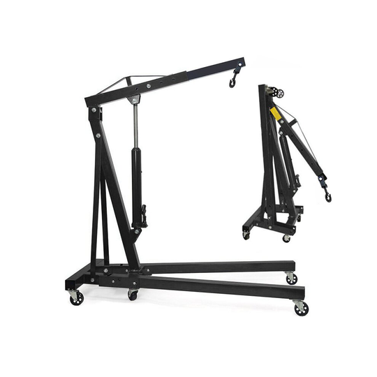 1 Ton Hydraulic Folding Engine Crane Black