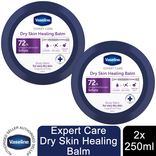 2x Vaseline Expert Care Dry Skin Healing Balm