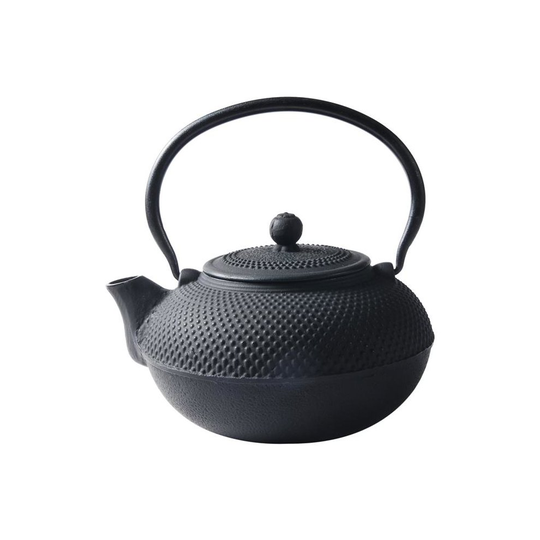 Old Dutch 1022MB Matte Black Cast Iron Saga Teapot 52 Oz.