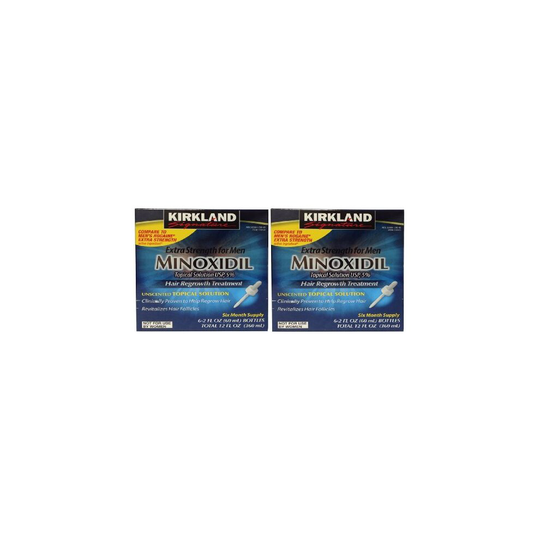 Minoxidil for Men 5% Extra Strength Hair Regrowth for Men 12 Month Supply by Kirkland Signature
