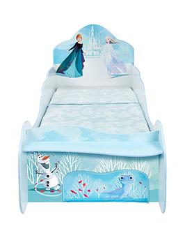Disney Frozen Kids Toddler Bed With Shelf And Storage Drawer