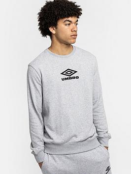 Umbro Mens Diamond Sweat - Grey, Grey, Size 3Xl, Men
