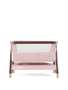Tutti Bambini Cozee Luxe Bedside Crib - Walnut/Blush
