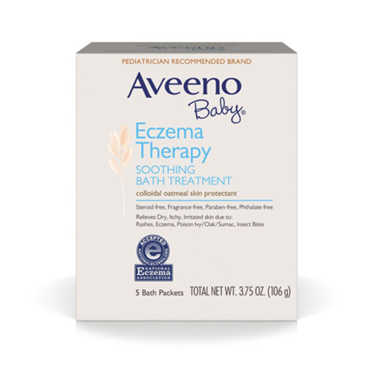 Aveeno Baby Eczema Therapy Bath Treatment, Fragrance Free, 5 Packets