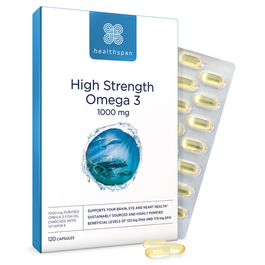 (120 Capsules) Healthspan High Strength Omega 3 1,000mg