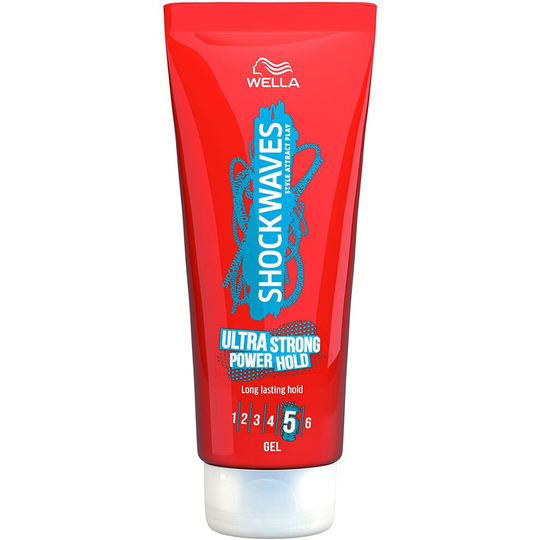 Wella Shockwaves Ultra Strong Power Hold Gel, Ultra Strong Hold, 200ml