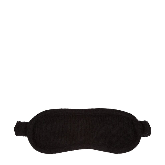 'Levens' Black 100% Cashmere Eye Mask