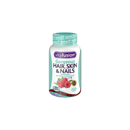 vitafusion Gorgeous Hair Skin & Nails Gummy Multivitamin, Raspberry, 100 Gummies