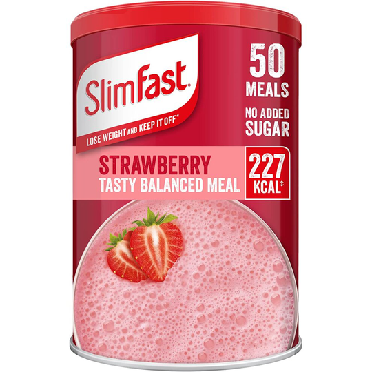 SlimFast Balanced Meal Shake, Healthy Shake For Balanced Diet Plan With VitamIns And Minerals, High In Fibre, Meal Replacement, Strawberry Flavour