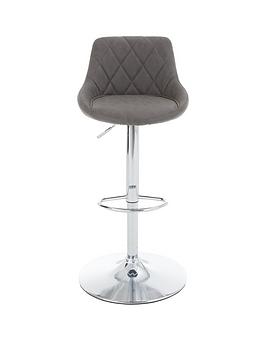 Very Home New Texas Diamond Stitch Faux Leather Bar Stool - Grey