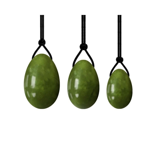 (Whole Set) Natural Jade Egg Kegel Women Pelvic Floor Muscle Kegel Exercise