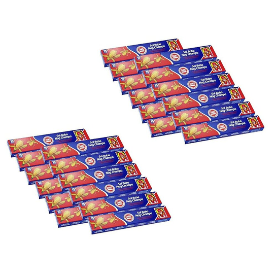 (Pack of 24) Heera Sai Baba Nagchampa Agarbatti 15stk Premium Indian Aroma Incense Stick for Pooja, Yoga, Aromatherapy, Meditation ,Natural Air Freshe