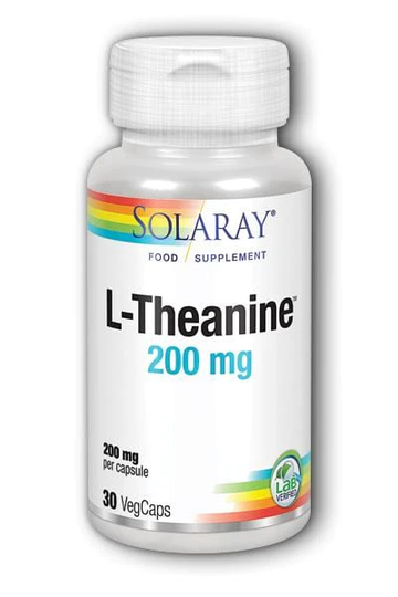 Solaray L-Theanine, 200mg, 30 VCapsules