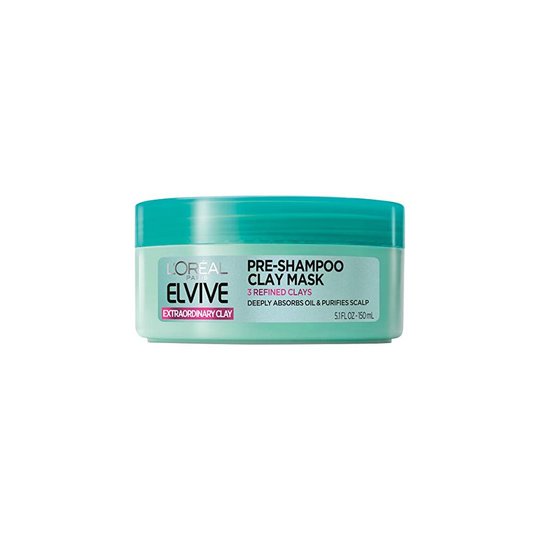 L'Oréal Paris Elvive Extraordinary Clay Pre-Shampoo Mask, 5.1 fl. oz. (Packaging May Vary)