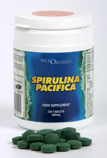 MicrOrganics Spirulina Pacifica Tablets, 500mg, 220Tabs