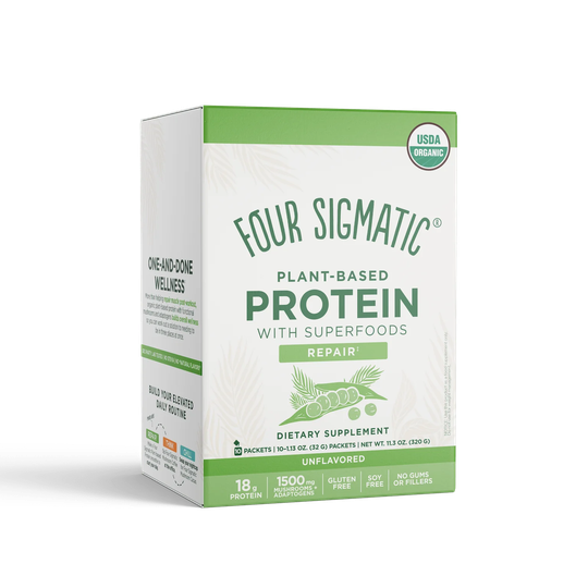 Four Sigmatic Organic Plant Based Protein- Unflavoured, 10 Sachets