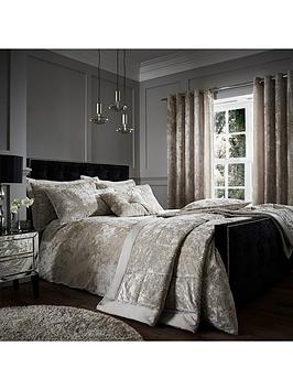 Catherine Lansfield Crushed Velvet Duvet Cover Set - Natural