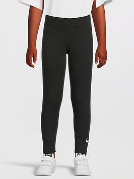 Nike Nsw Favourites Swoosh Leggings - Black/White