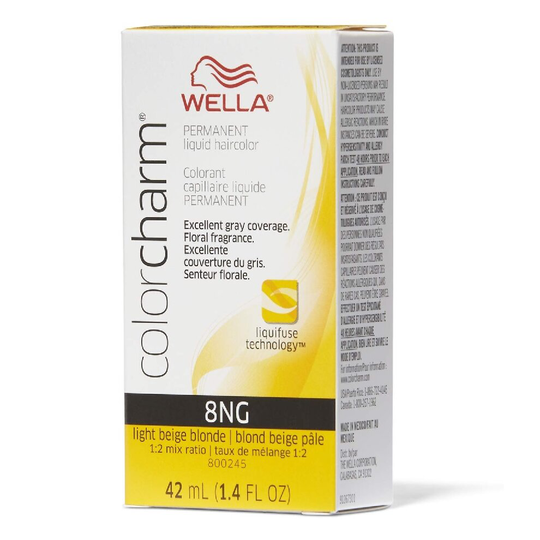 (8NG Light Beige Blonde ) Wella Color Charm Haircolor 8NG Light Beige Blonde