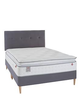 Airsprung Viva 1200 Pocket Luxury Pillowtop Bed + Mattress - Grey (Headboard Not Included)