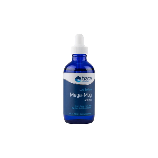 Trace Minerals Research, Mega-Mag, Natural Ionic Magnesium with Trace Minerals, 400 mg, 4 fl oz (118 ml)