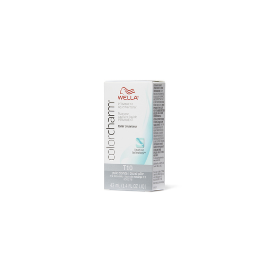(T10 Pale Blonde) Wella Color Charm Permanent Liquid Hair Toner - Blondes
