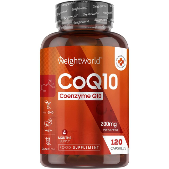 WeightWorld CoQ10 200mg - CoEnzyme Q10 High Strength 120 Vegan Capsules