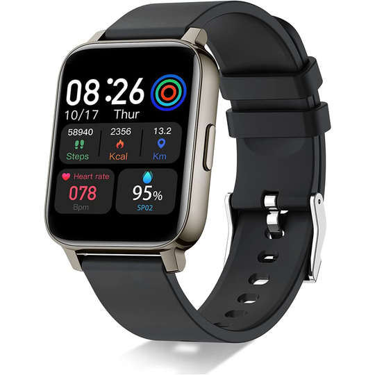 Smart Watch 1.69" Fitness Wristwatch Tracker Waterproof Sleep Monitor