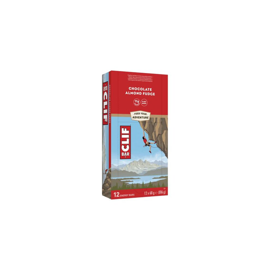 CLIF Bar Energy Bars / Nutritional Protein Bar (12 x 68g), Source of Plant Based Protein, Chocolate Almond Fudge