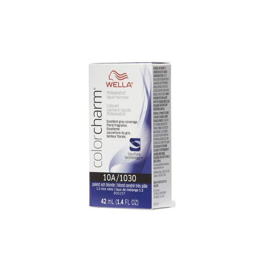 (10A) Wella 12A Frosty Ash Color Charm Permanent Liquid Haircolor & Developer (Vol. 20)