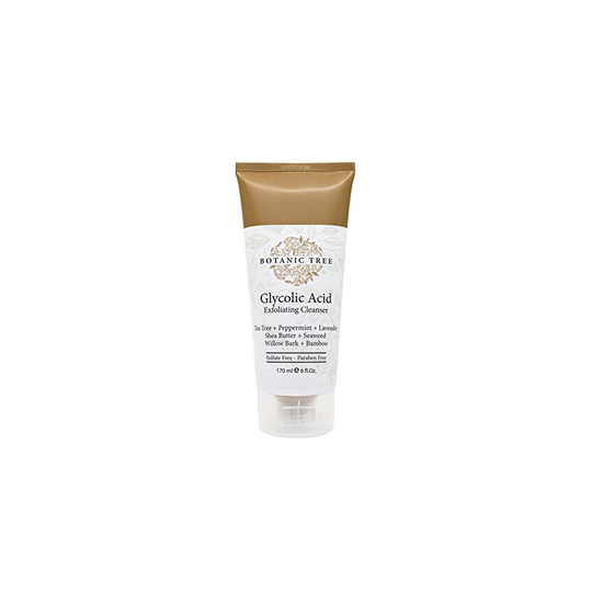 Botanic Tree Glycolic Acid Face Wash-Facial Exfoliating Cleanser w/ 10% Glycolic Acid-Acne Facial Wash For a Deep Clean-Anti Aging AHA Peel for Acne,